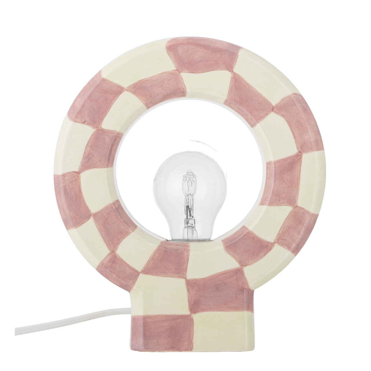 Lampa de masa, Bloomingville, Vialini, 1 x E27, 20.5x7x23.5 cm, ceramica, roz - imagine 4